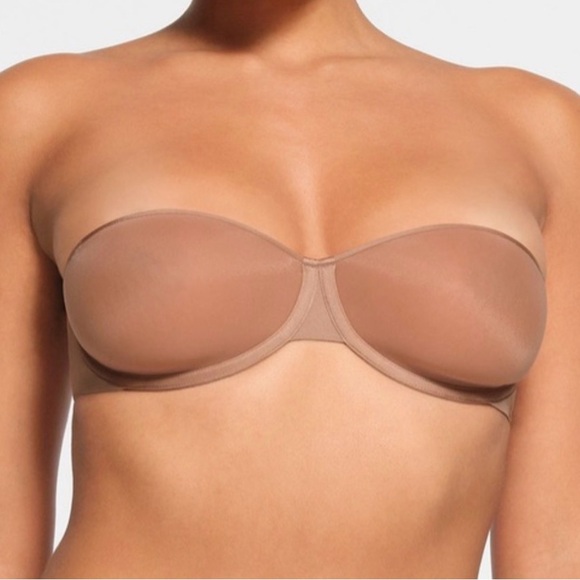 SKIMS Weightless Strapless Bra with Straps Mesh Sienna 34F - Picture 1 of 4